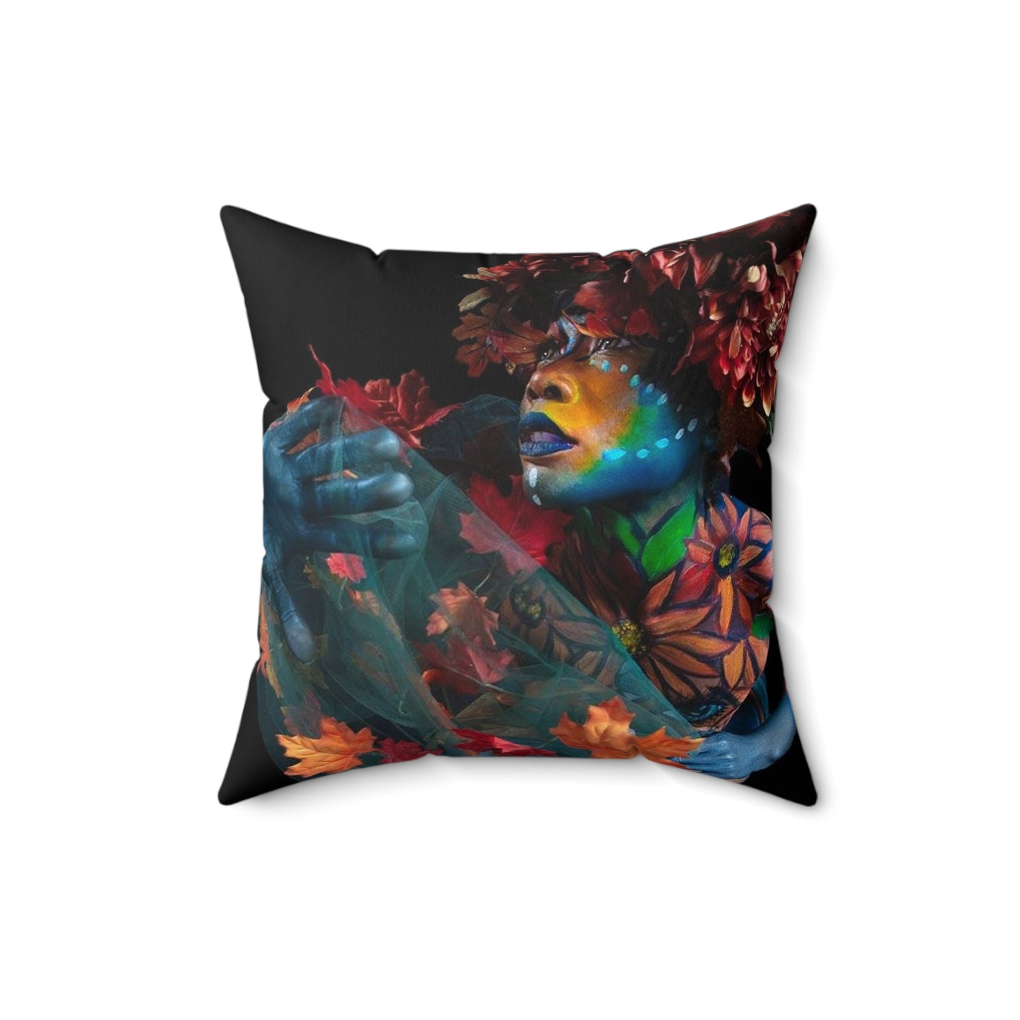 Royael Fall Goddess Spun Polyester Square Pillow