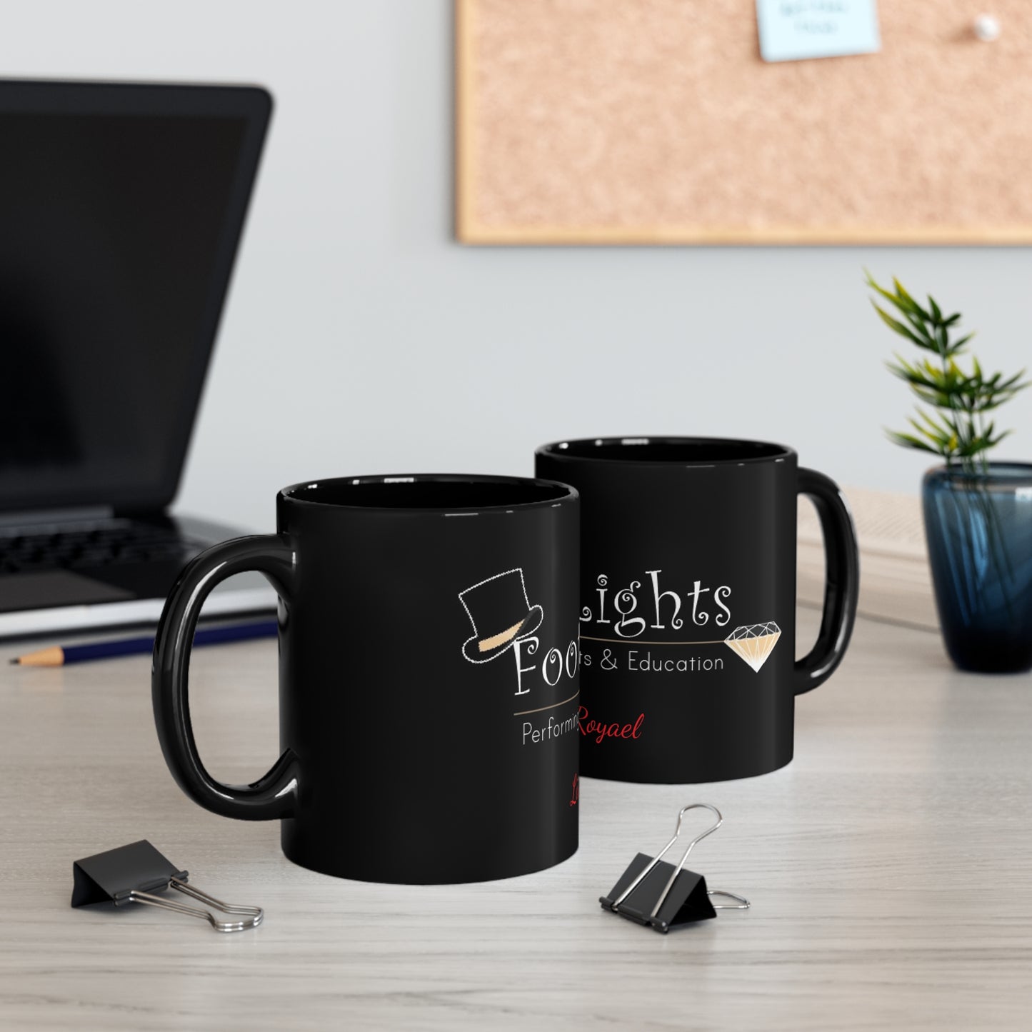 FootLights 11oz Black Mug