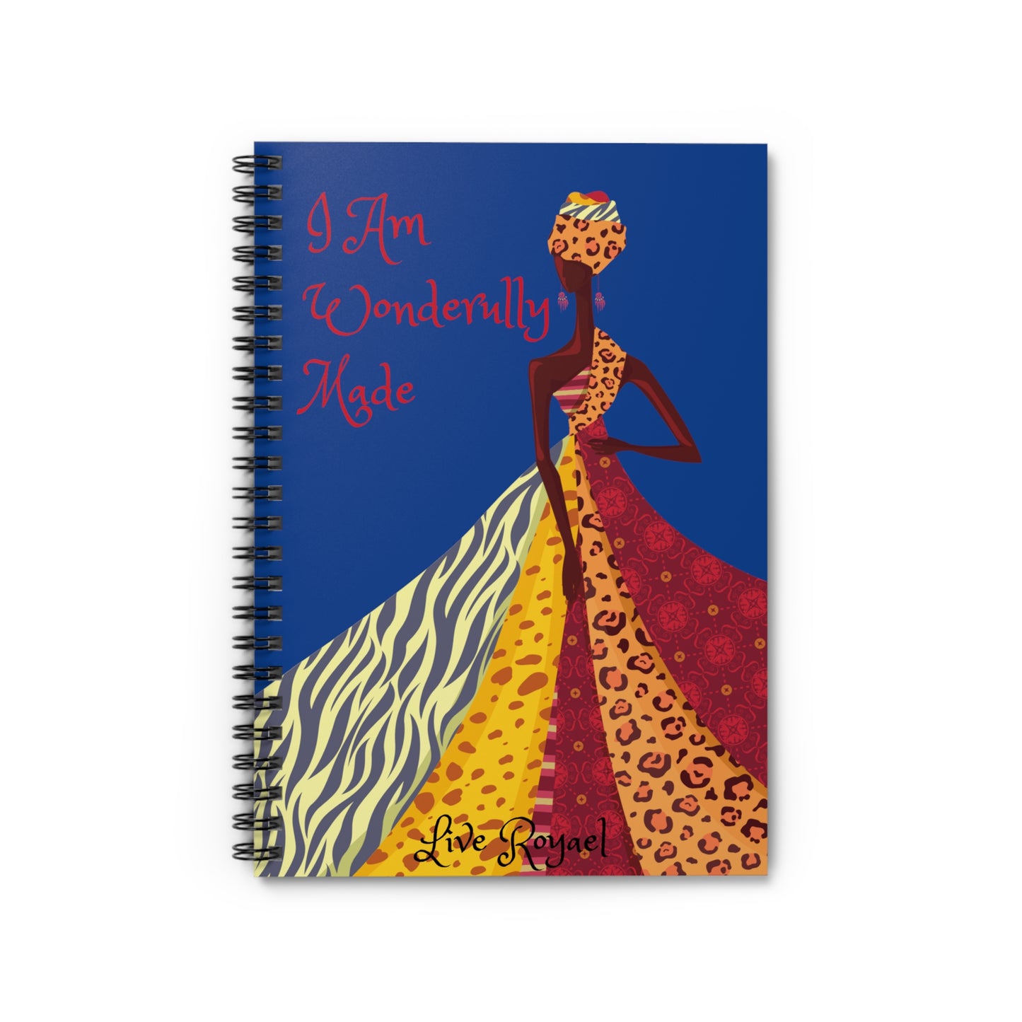 Royael Drip " I Am Wonderfully Made" Spiral Notebook - Ruled Line