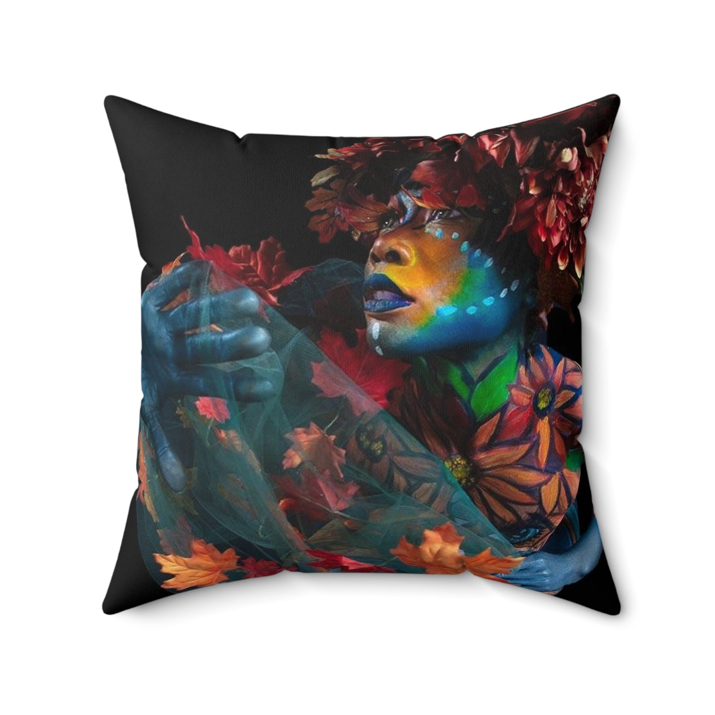 Royael Fall Goddess Spun Polyester Square Pillow