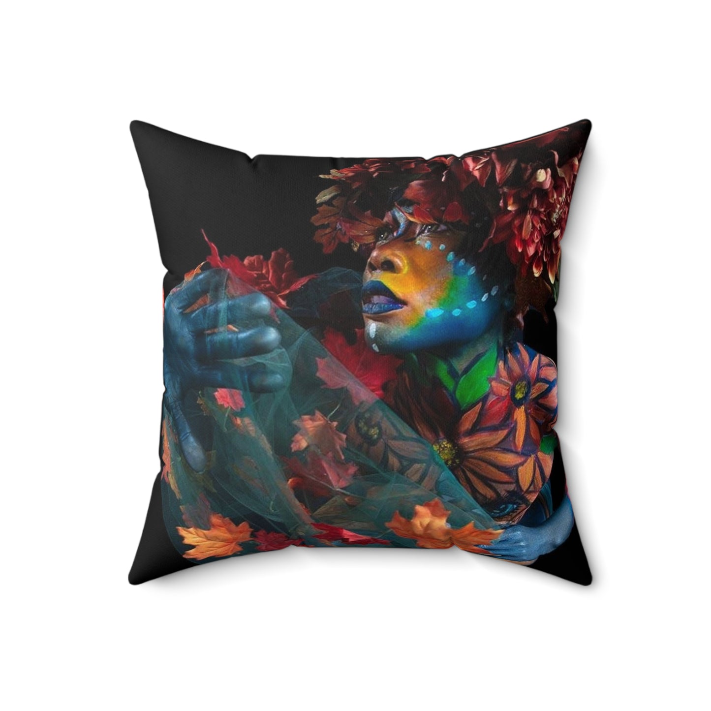 Royael Fall Goddess Spun Polyester Square Pillow