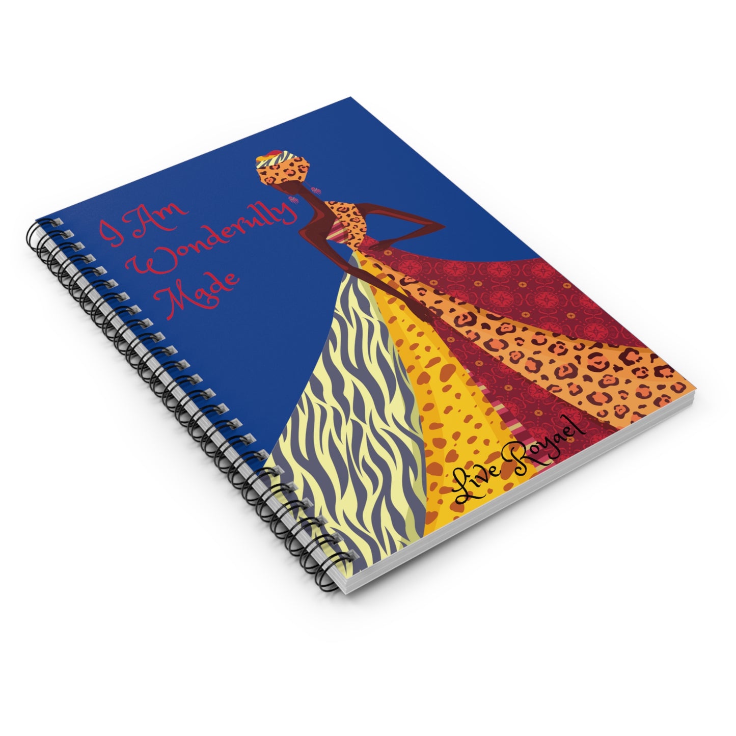 Royael Drip " I Am Wonderfully Made" Spiral Notebook - Ruled Line