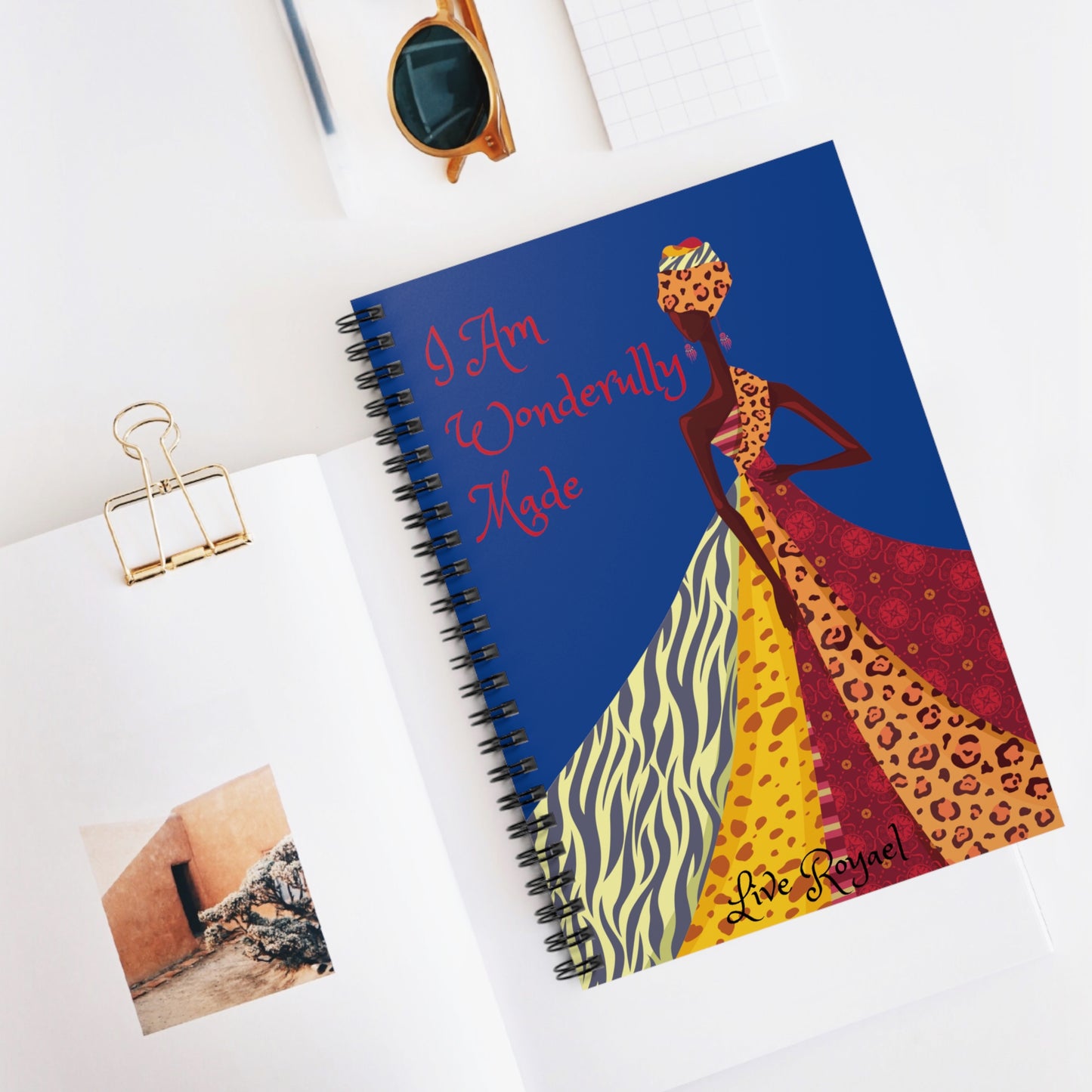 Royael Drip " I Am Wonderfully Made" Spiral Notebook - Ruled Line