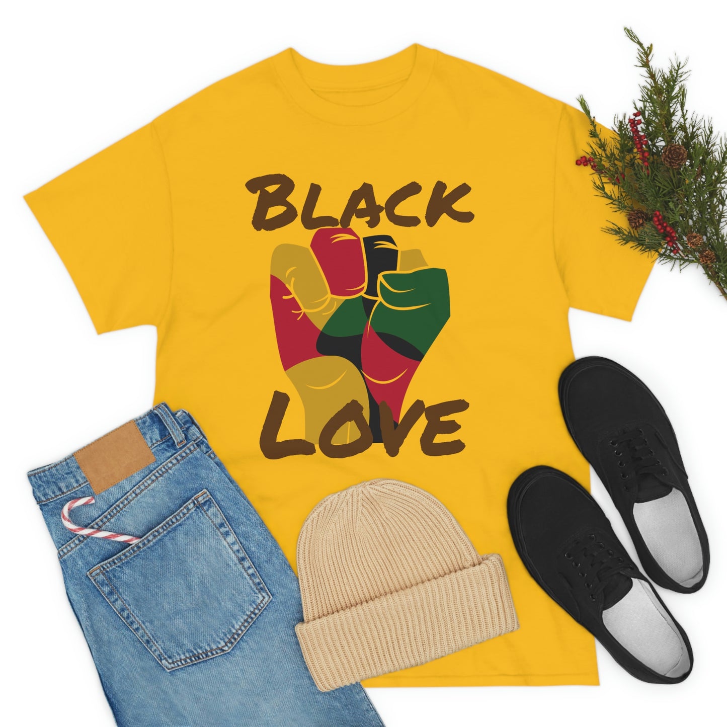 Royael Drip Black Love Unisex Cotton Tee