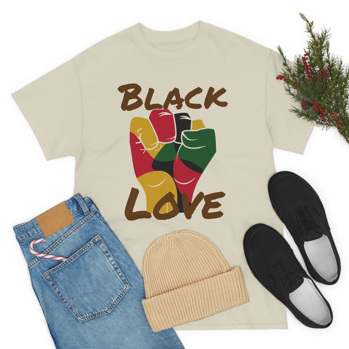 Royael Drip Black Love Unisex Cotton Tee