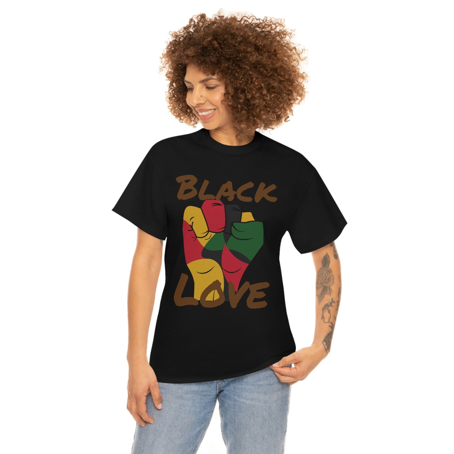 Royael Drip Black Love Unisex Cotton Tee