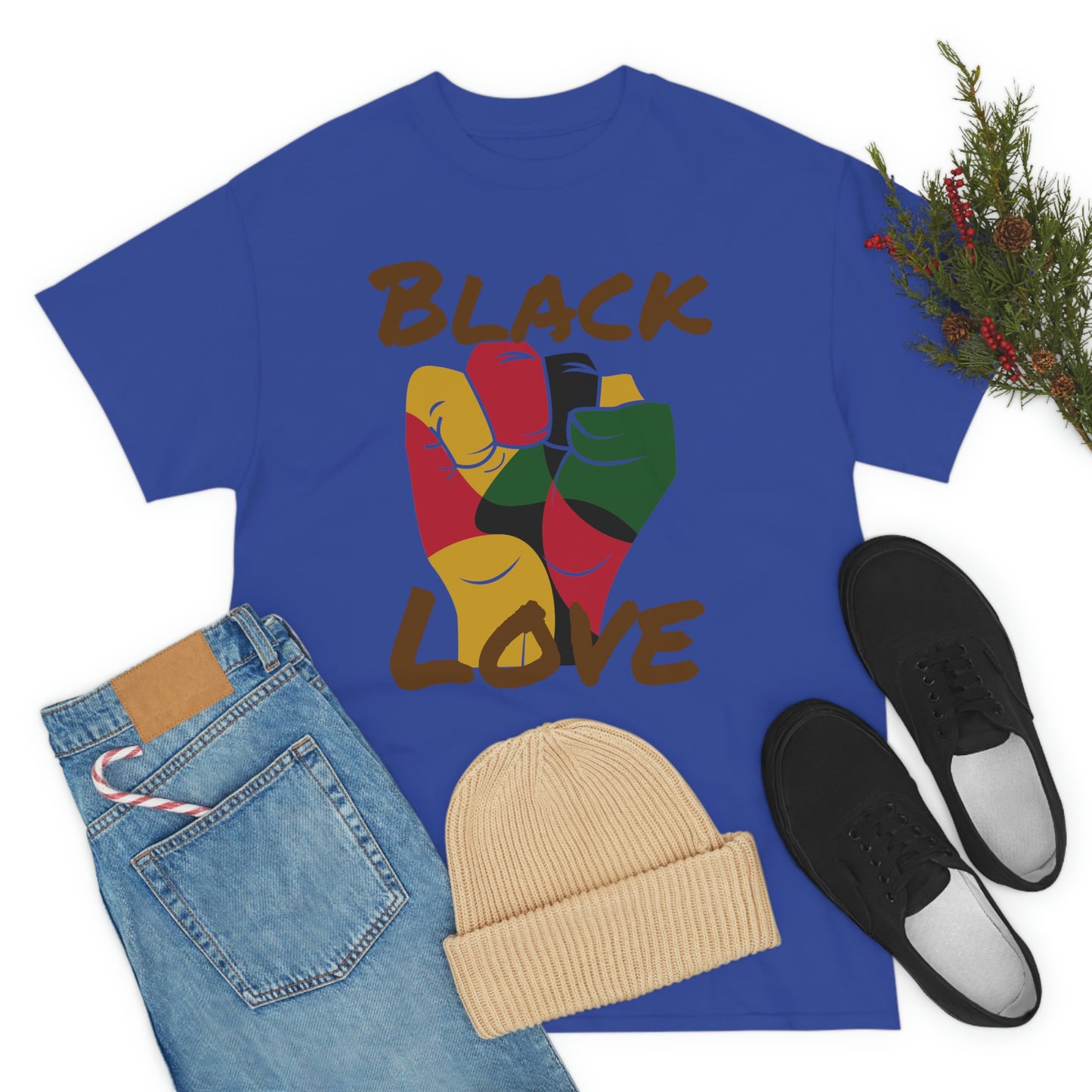 Royael Drip Black Love Unisex Cotton Tee