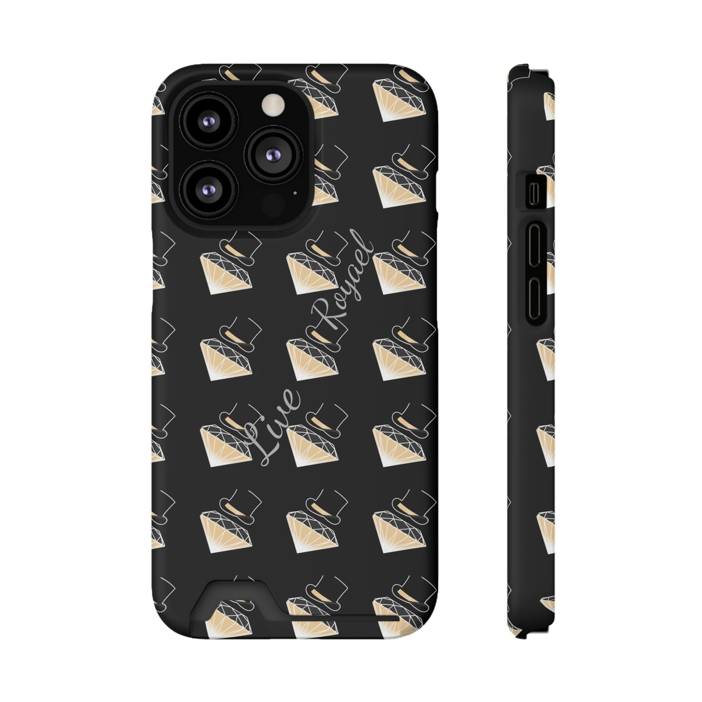 FootLights " Live Royael" Phone Case With Card Holder