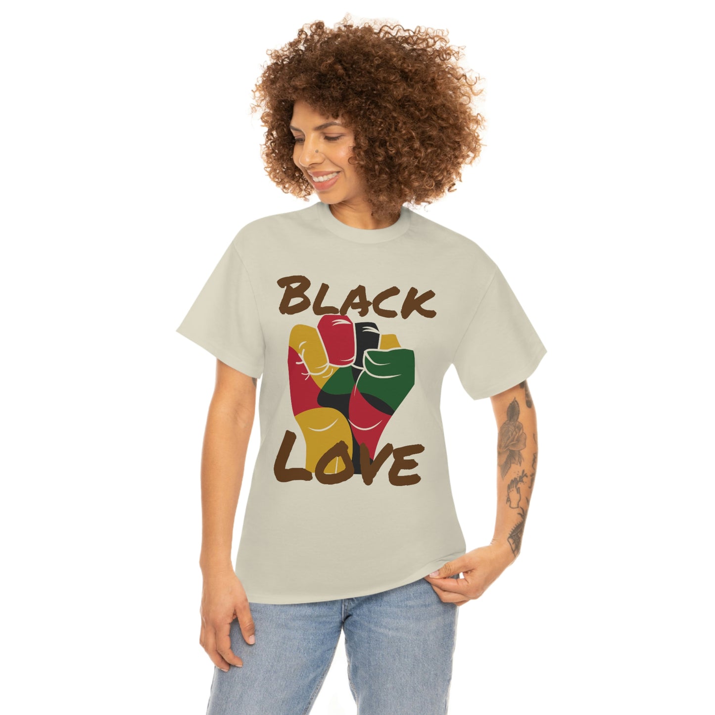 Royael Drip Black Love Unisex Cotton Tee