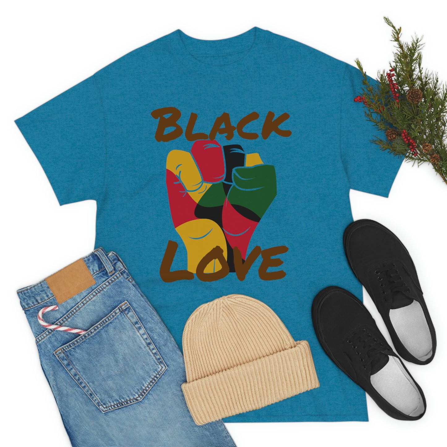 Royael Drip Black Love Unisex Cotton Tee