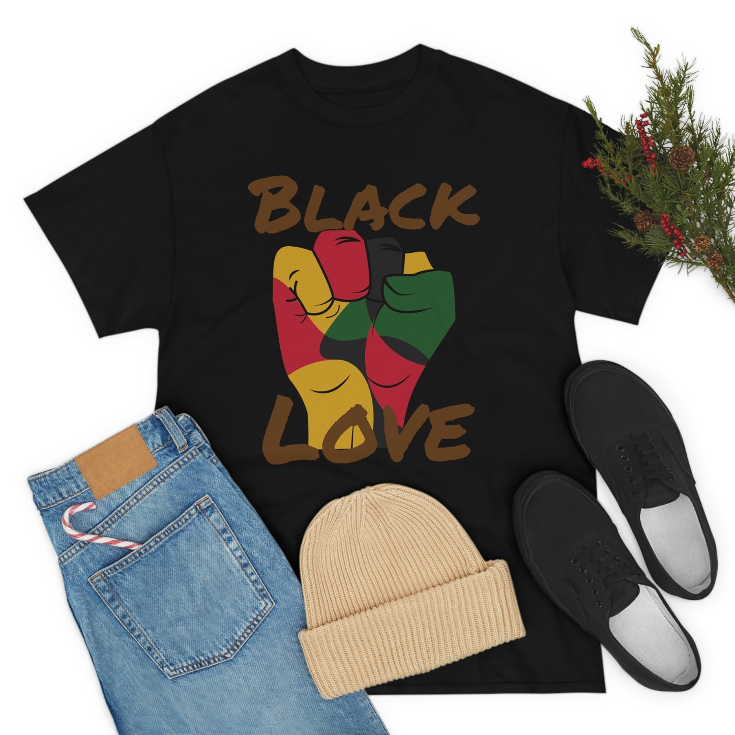 Royael Drip Black Love Unisex Cotton Tee