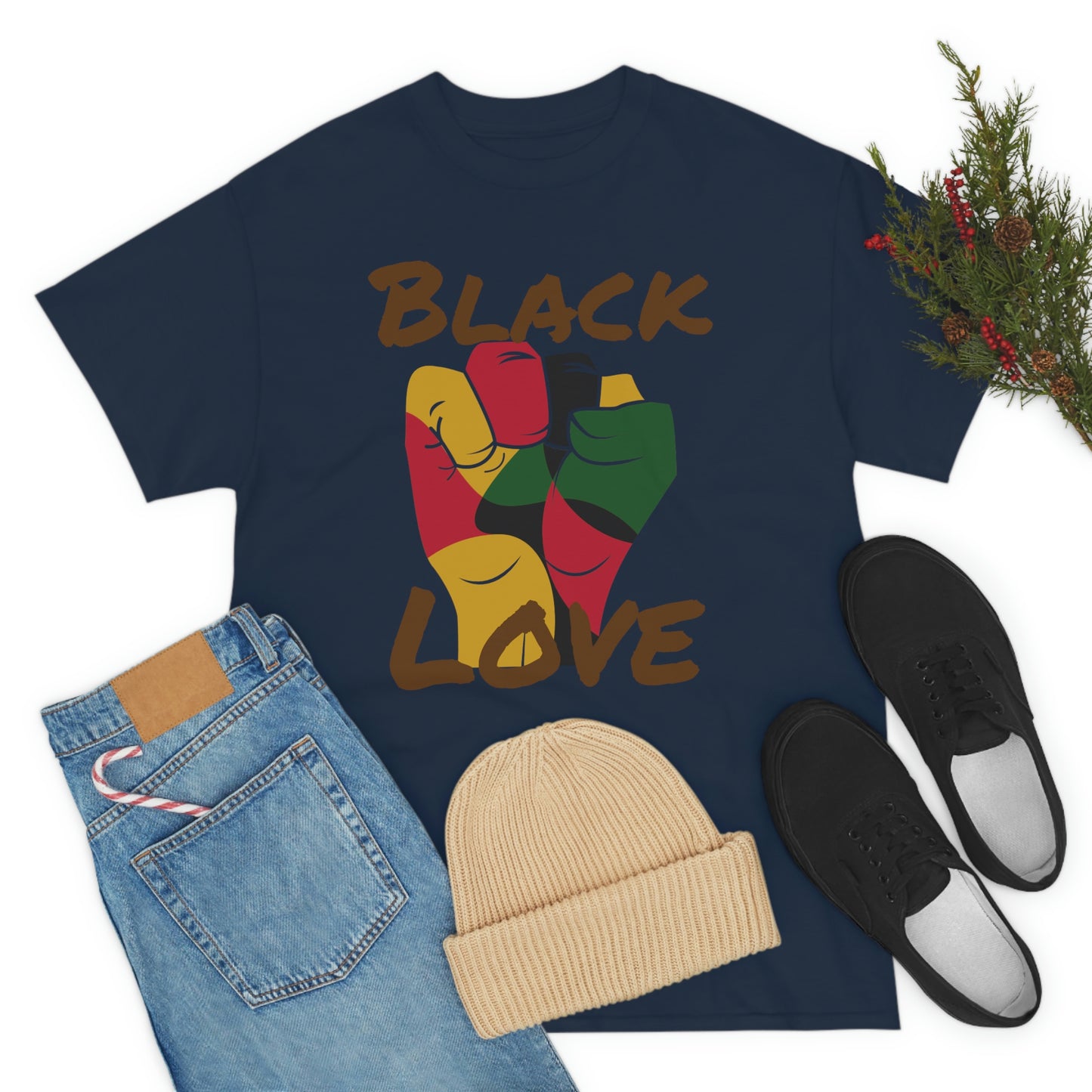 Royael Drip Black Love Unisex Cotton Tee