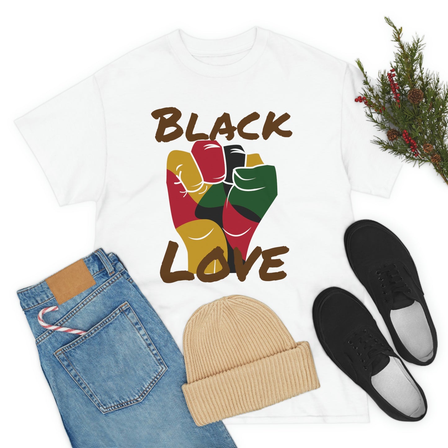 Royael Drip Black Love Unisex Cotton Tee